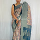 Beige Pink Teal Navya Saree