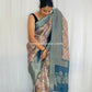 Beige Pink Teal Navya Saree