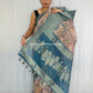 Beige Pink Teal Navya Saree