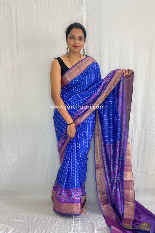 Blue Purple Pushpa Saree