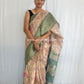 Beige Green Navya Saree