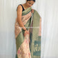 Beige Green Navya Saree