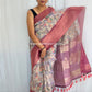 Gray Garnet Pink Navya Saree