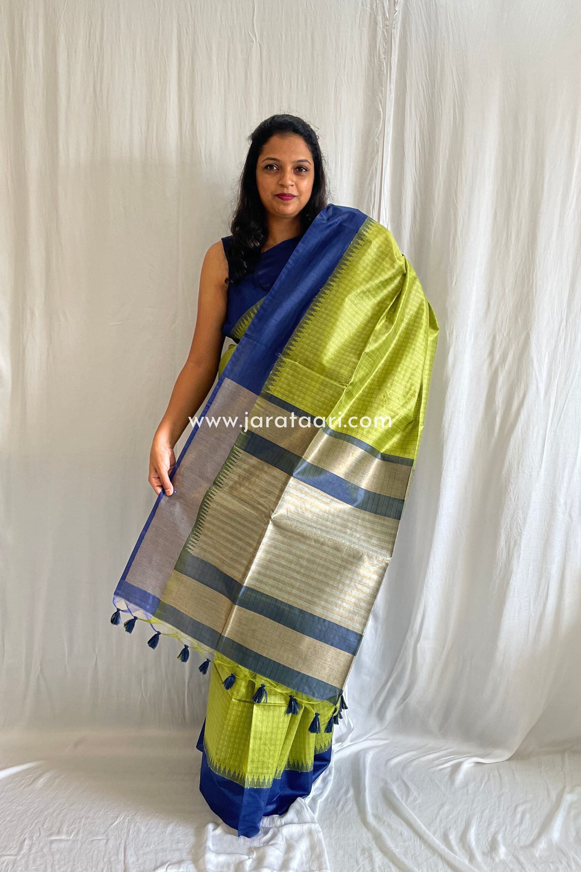 Banarasi Soft Kora Muslin Saree With Gorgeous Royal Blue Skirt Border - Etsy