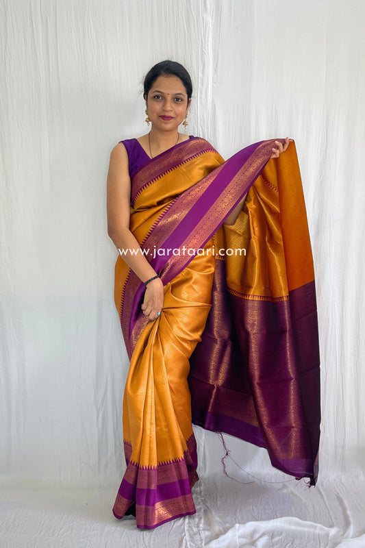 Mango Magenta Janaki Saree