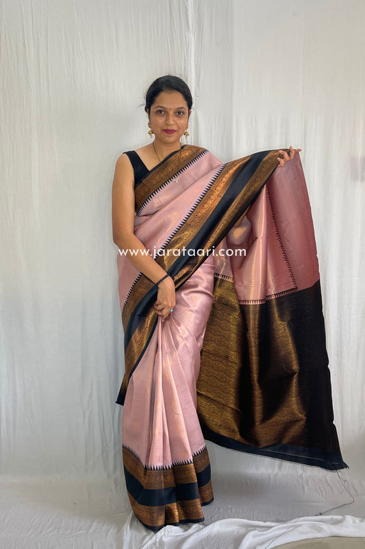 Pink Black Janaki Saree