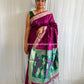 Purple Green Matka Silk Saree - Soha | Jarataari