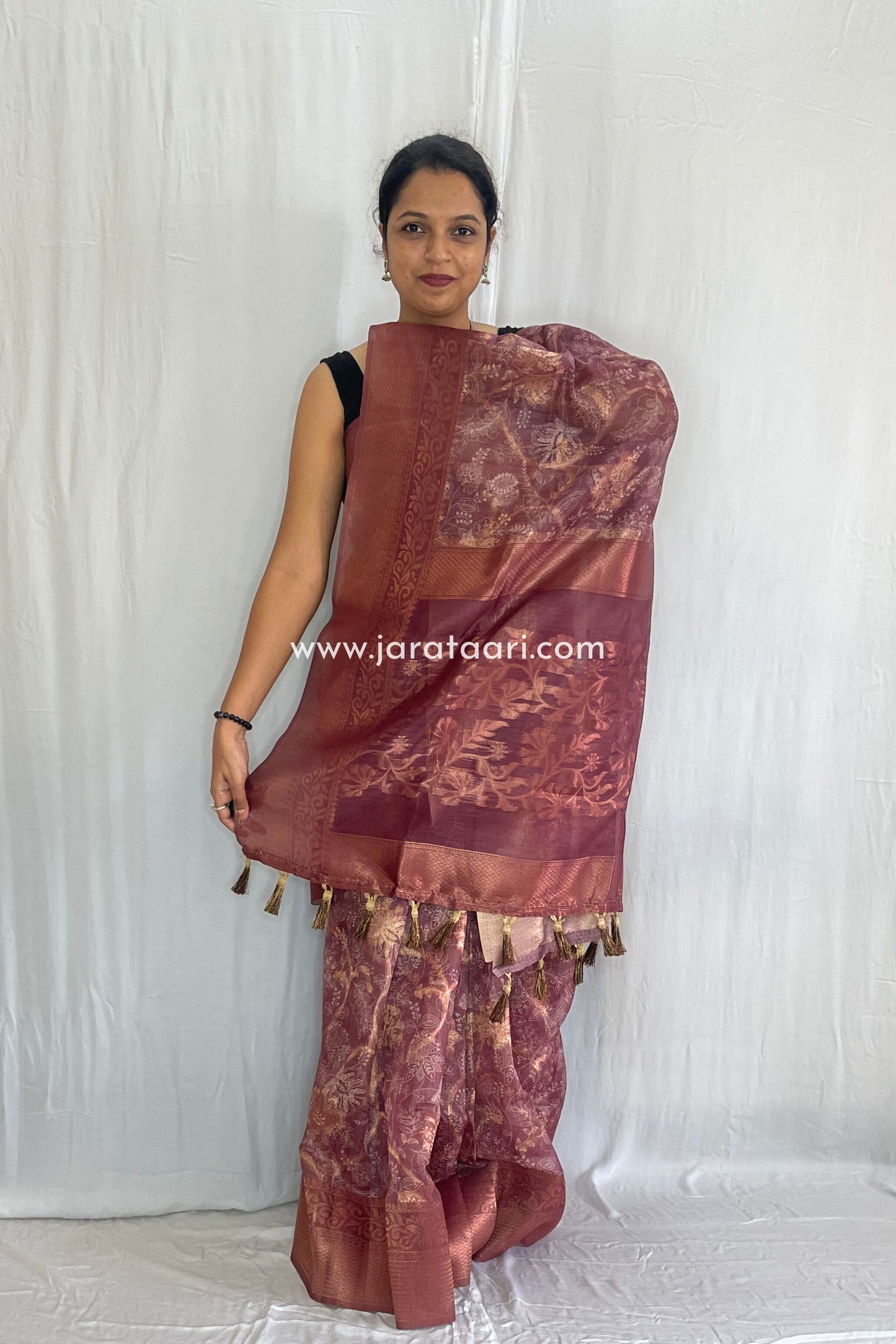 Rose Brown Navya Saree