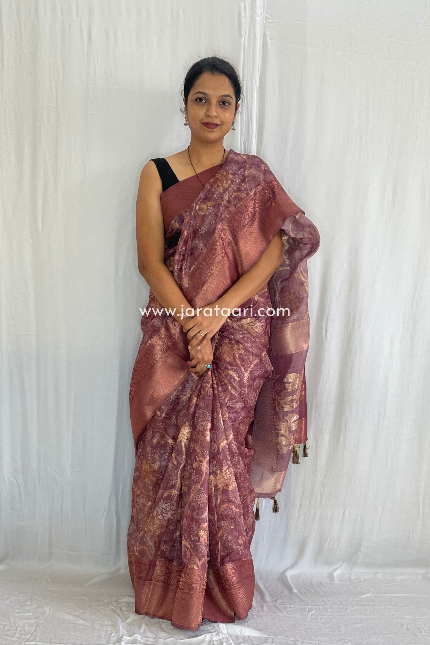 Rose Brown Navya Saree