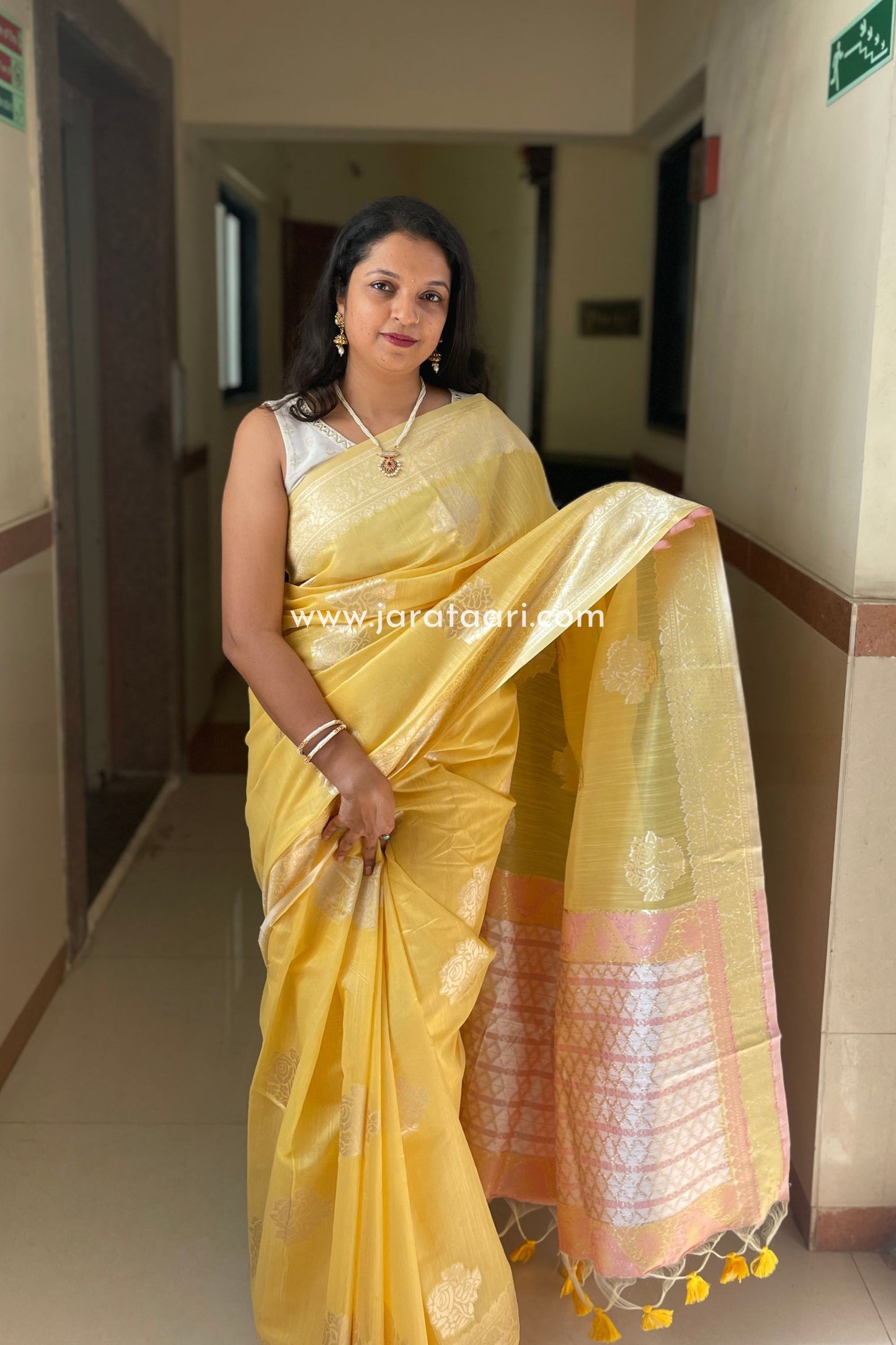 Yellow Aadyaa Saree