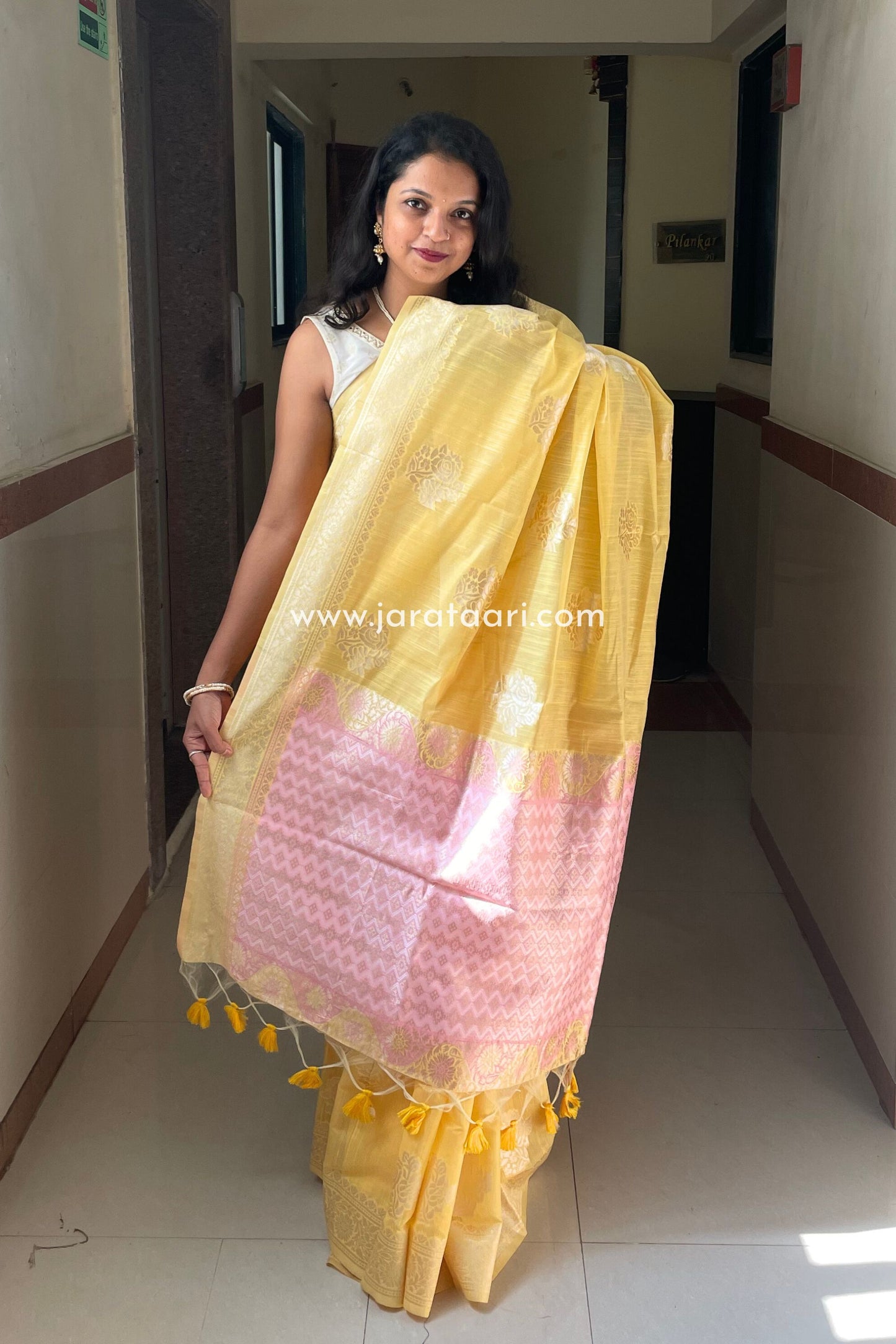 Yellow Aadyaa Saree