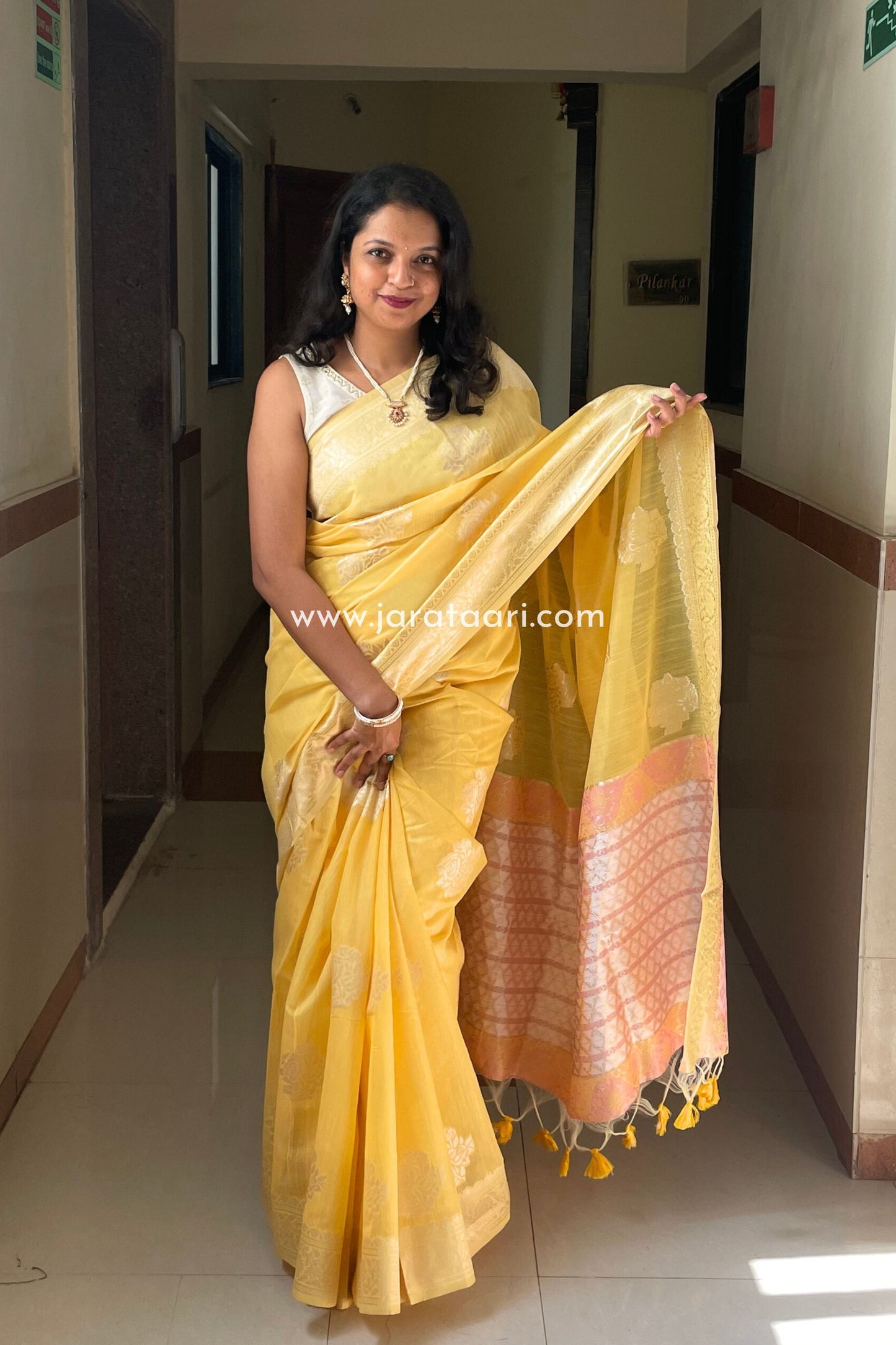 Yellow Aadyaa Saree