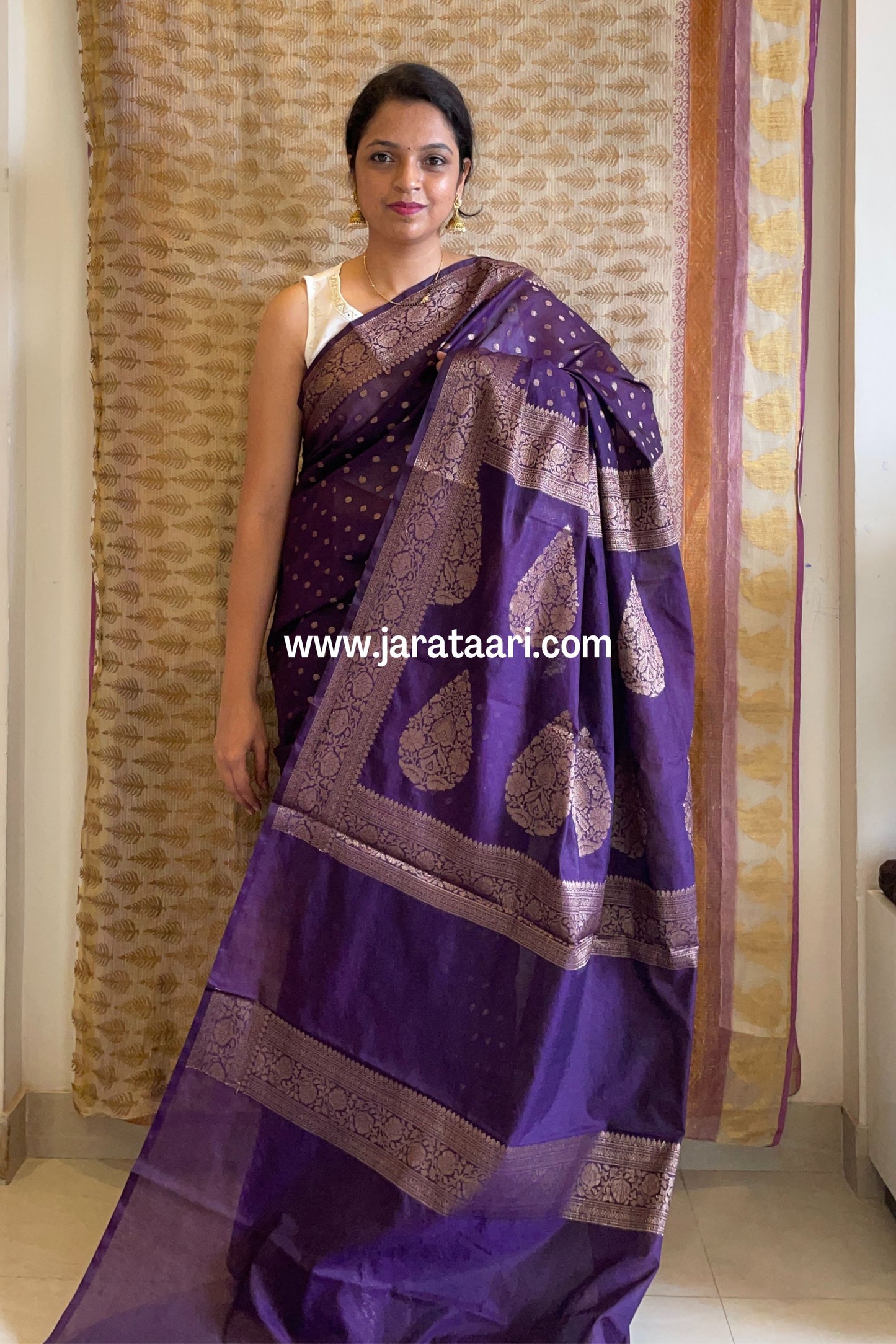 Baingani Purple Chaand Saree