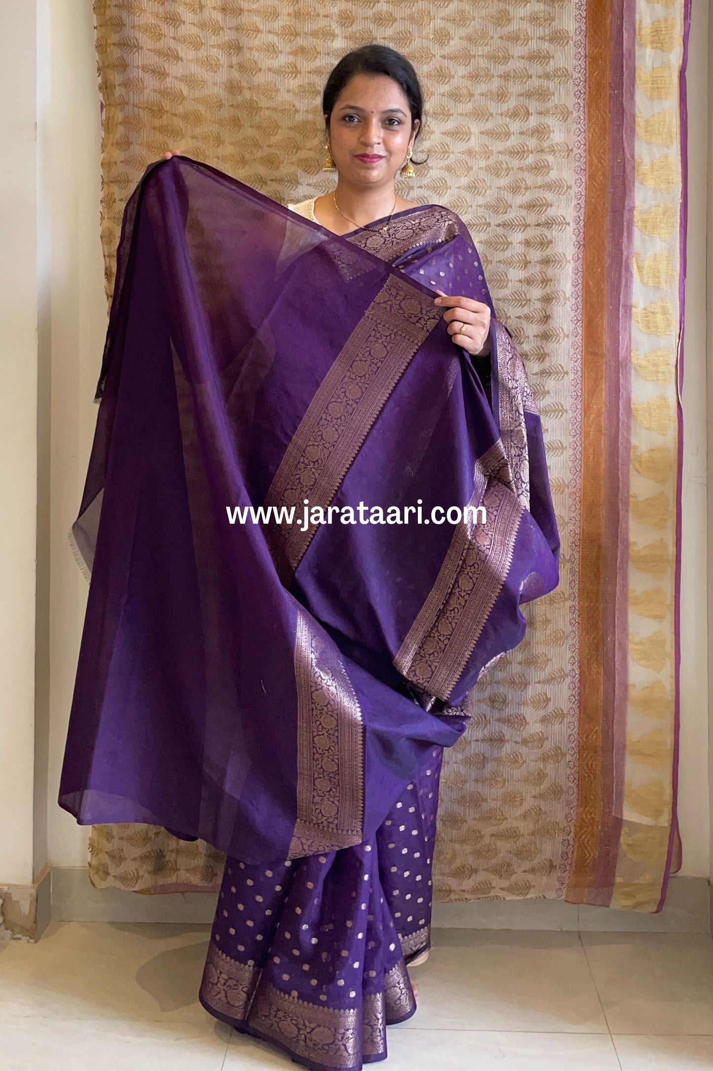 Baingani Purple Chaand Saree