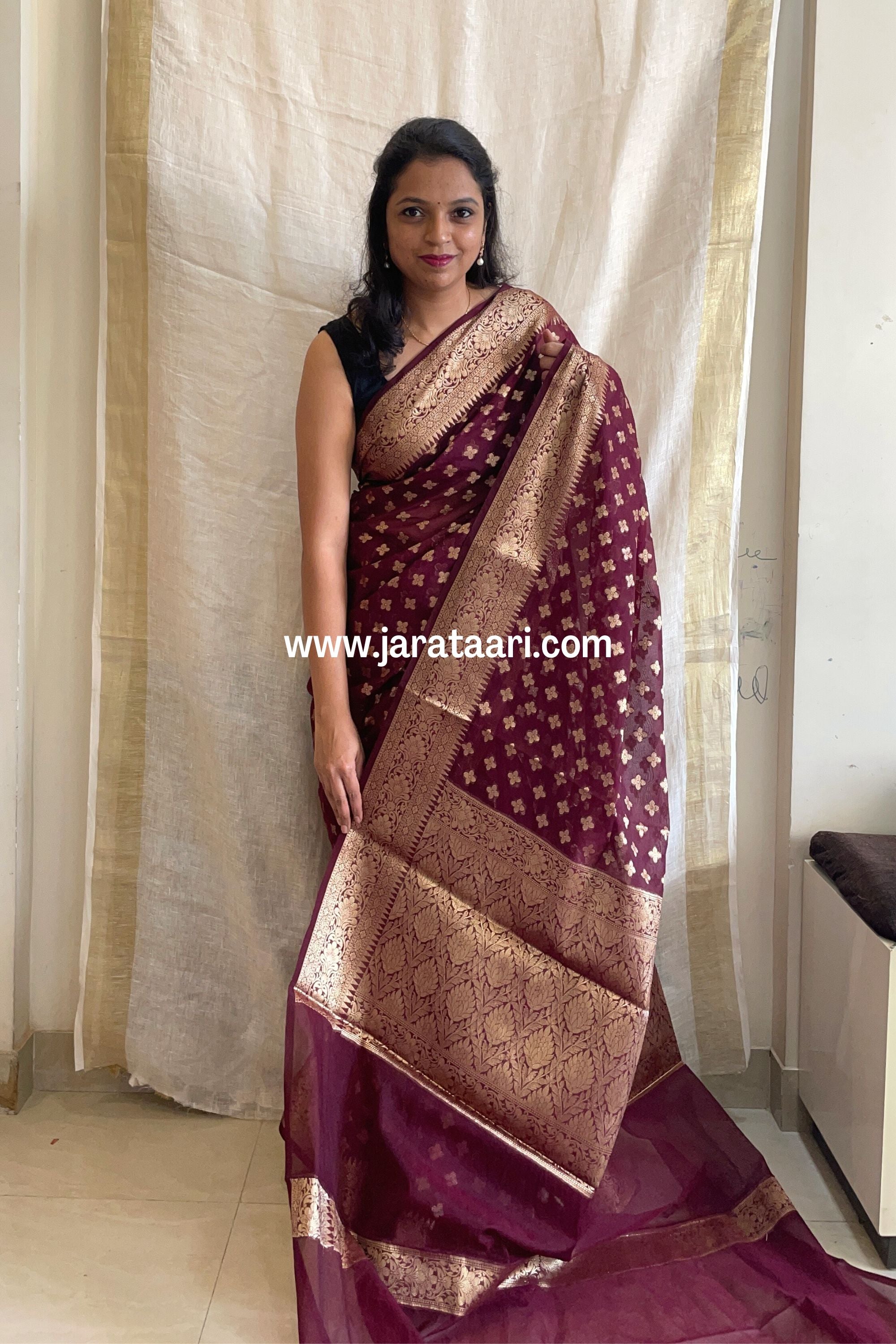 Handloom Jayashree Silk Saree Coffee Brown Color with Running  Blouse-Indiehaat – Indiehaat.com