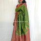 Green Red Radha Saree