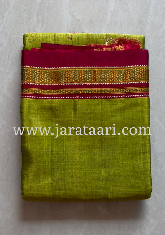 Green Red Ilkal Saree