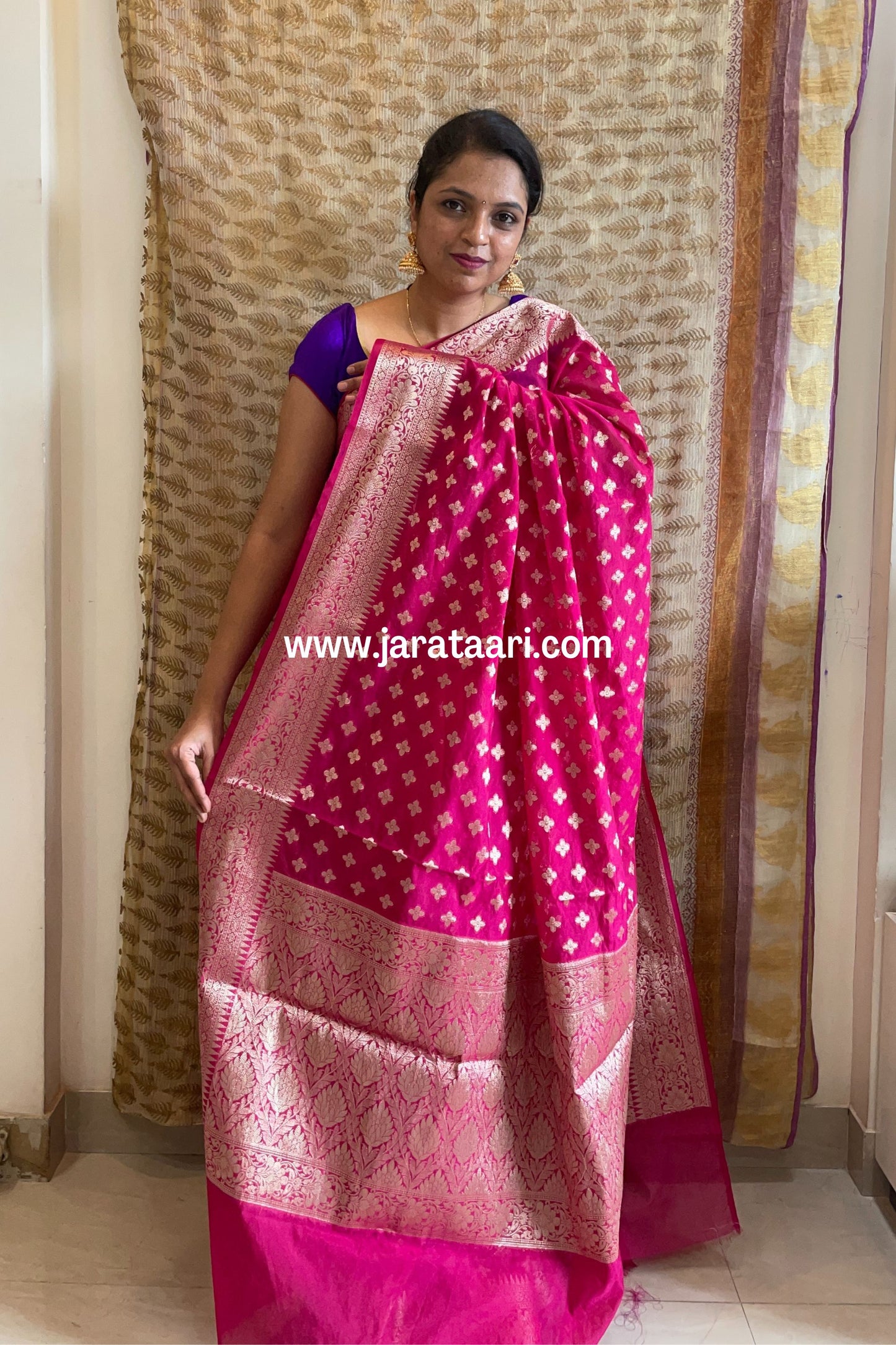 Pink Nethra Saree
