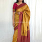 Yellow Red Georgette Banarasi Saree Silk Saree - Radha | Jarataari